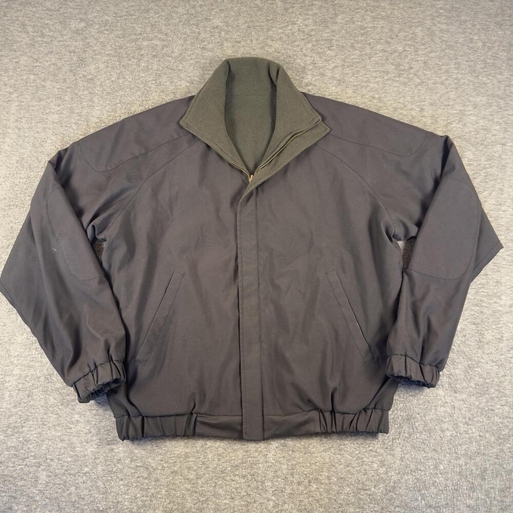 Pendleton Jacket Mens Large Black Reversible Fleece Full Zip Bomber Outdoor
